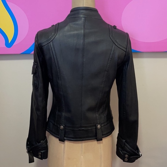 Be Forever U.G.I.Z. Black Leather Moto Jacket - Picture 8 of 15